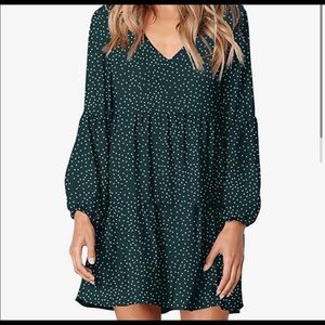 Green Polka Dotted Dress
